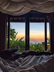 munduk moding plantation bali nature resort and spa garden suite room view from bed