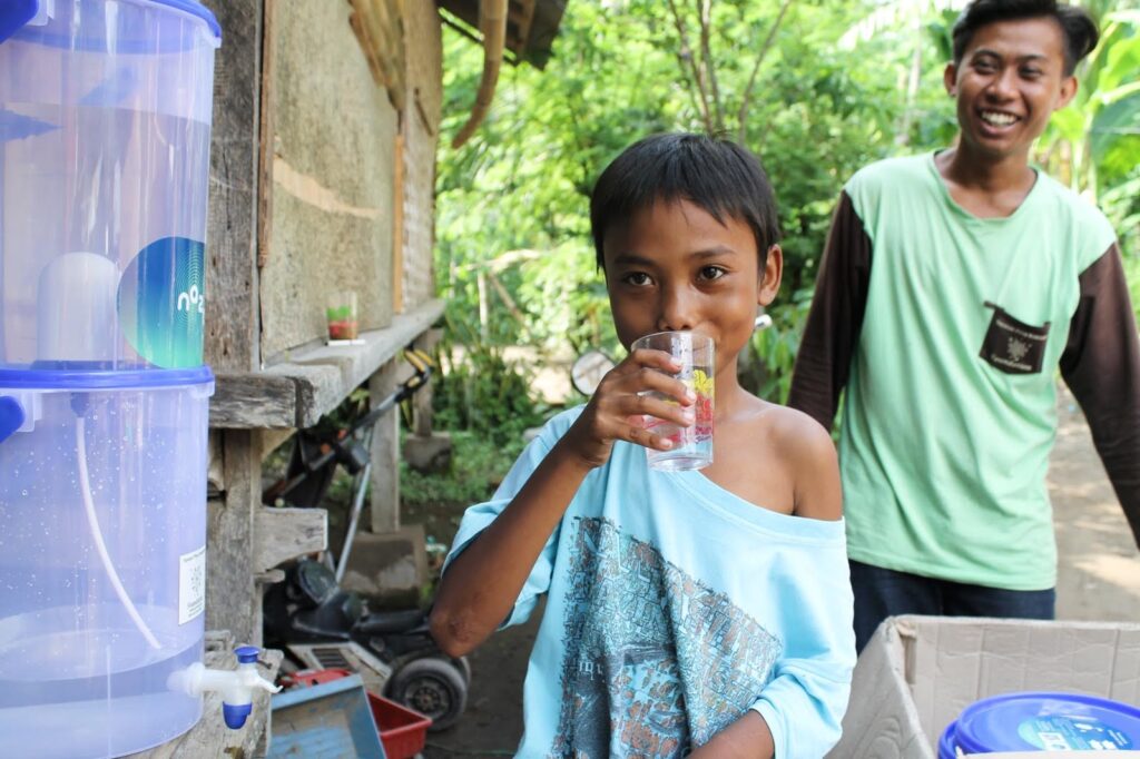 Kid drinking