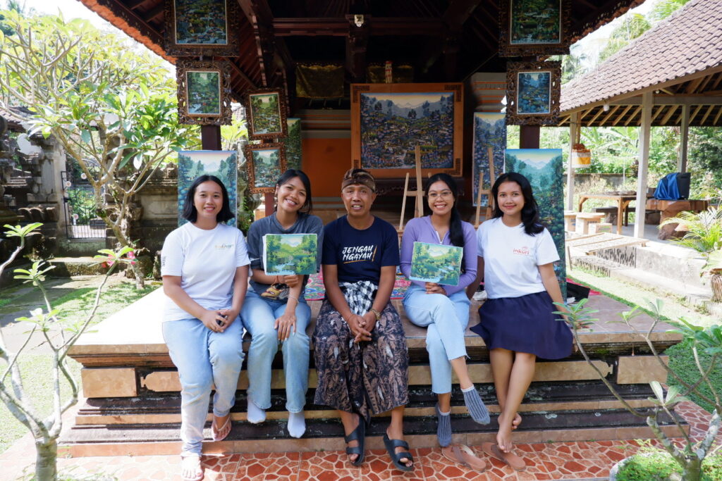 travelearn experience in bali with balinese painter