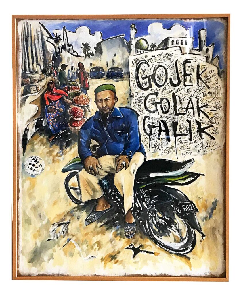 Lukisan Gojek karya Paisi