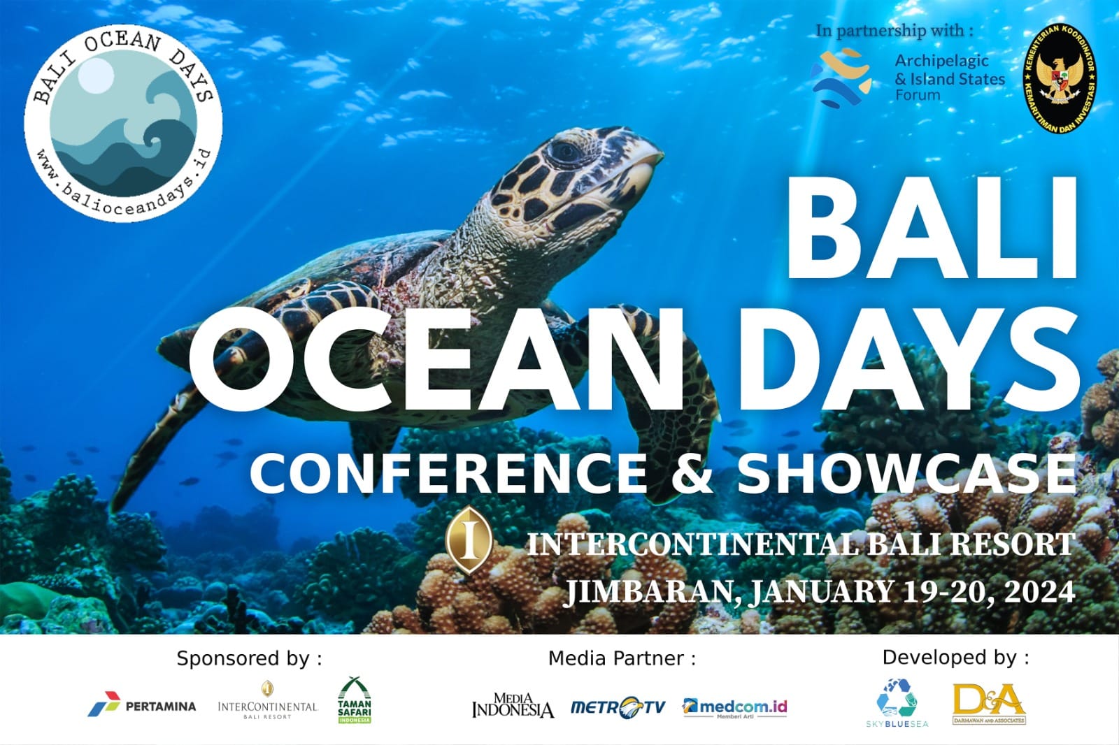 bannière de la conférence Bali Ocean Days