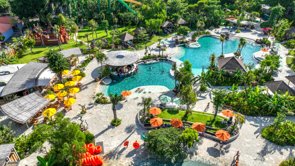 Jardins de l'oasis de Waterbom Bali